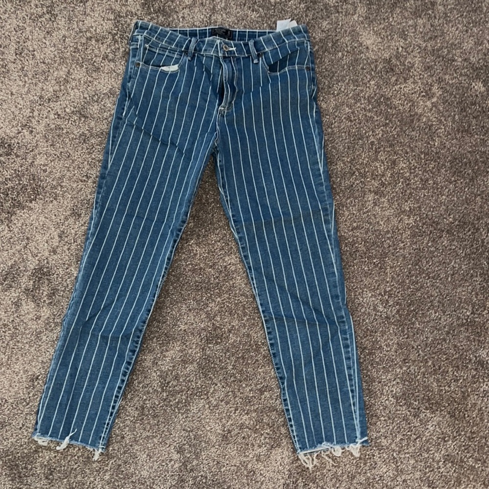 Abercrombie & Fitch pin stripe, straight skinny jeans